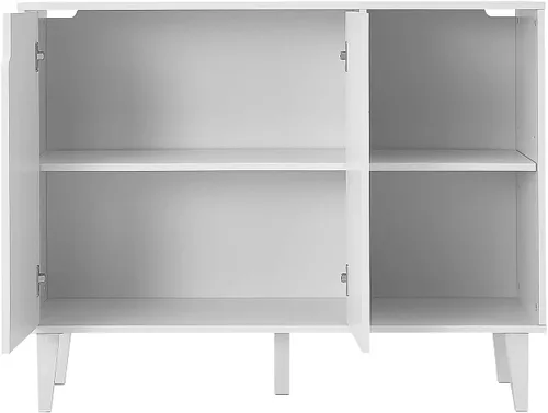 Miniatura 8 de Panana Aparador de almacenamiento para armario de cocina con 2 puertas, 2 estantes, 41.8 pulgadas de largo x 15 pulgadas de ancho x 32.5 pulgadas