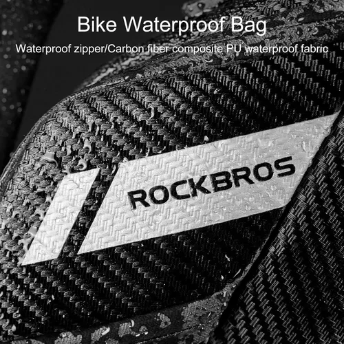 Miniatura 3 de Bolsa de sillín de bicicleta ROCKBROS con soporte para botella de agua, bolsa de bicicleta bajo el asiento, impermeable para bicicleta de carretera