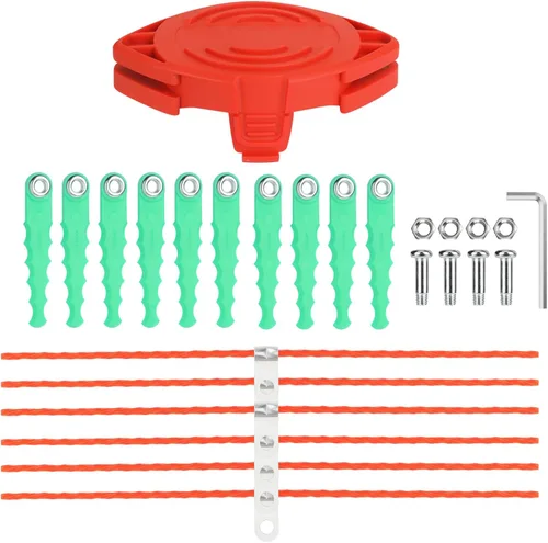 Miniatura 10 de THTEN SF-080 - Juego de 18 cuchillas para recortar césped compatible con Black & Decker GH3000 LST540 GH3000R LST540B