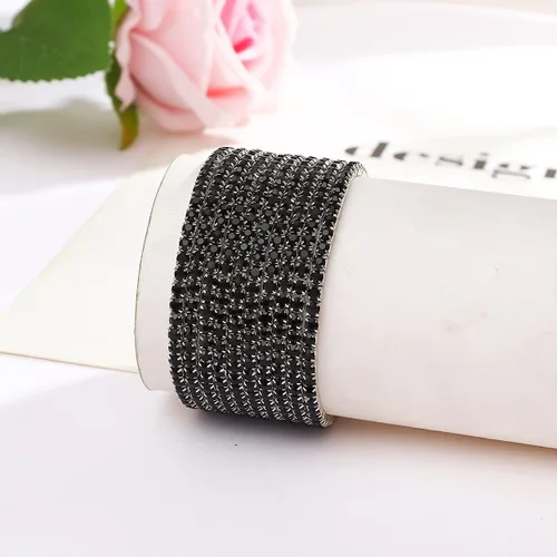 Miniatura 4 de DIMISHIN Pulsera elástica de diamantes de imitación para mujer, juego de pulsera de tenis de cristal apilable