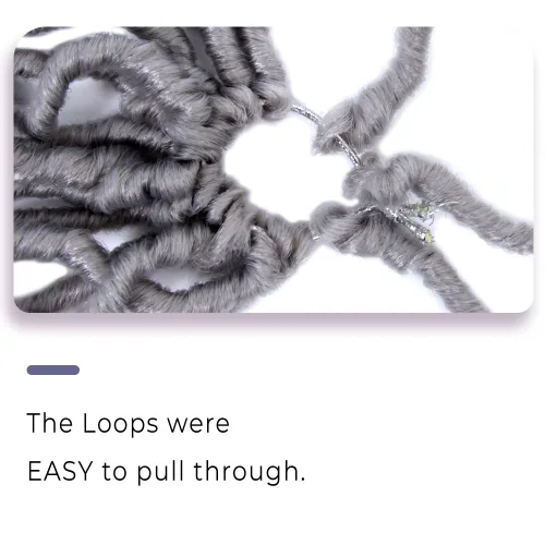 Miniatura 3 de Niseyo Rastas Falsas Grises de Ganchillo de 10 Pulgadas Rastas Suaves, 6 Paquetes Rastas Cortas de Ganchillo Pre-enlazadas Extensiones de Cabello