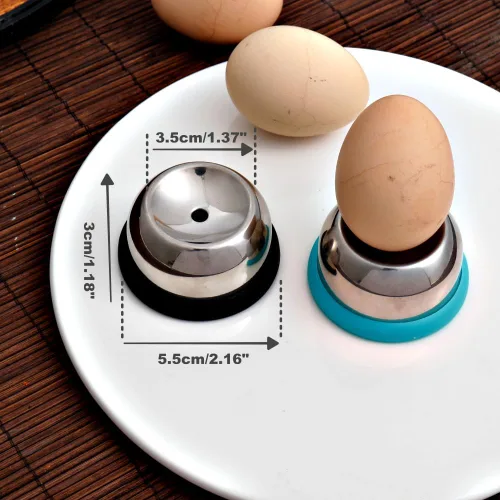 Miniatura 6 de Perforador de huevos para huevos crudos, tenedor de huevos de acero inoxidable para hervir huevos, excelente herramienta peladora de cáscara