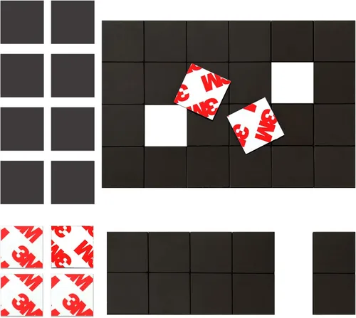 Miniatura 13 de Tira de cinta magnética precortada, cuadrados magnéticos finos con autoadhesivo (576 unidades de 3/4 pulgadas x 3/4 pulgadas), imanes adhesivos