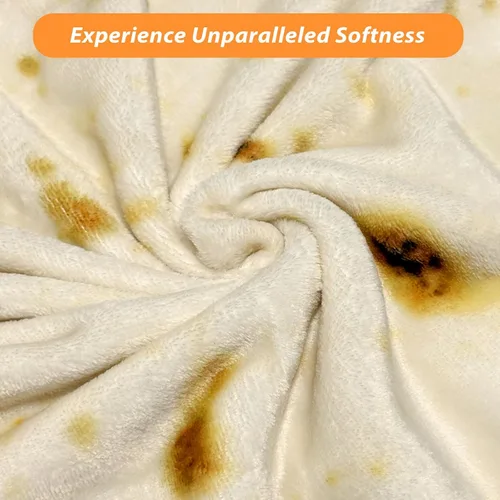 Miniatura 6 de HDFK Manta de Tortilla Tamaño Adulto Beige Amarillo de Doble Cara Throw Taco Mantas de Comida Realista Ligeras de Franela de Forro Polar Elefante