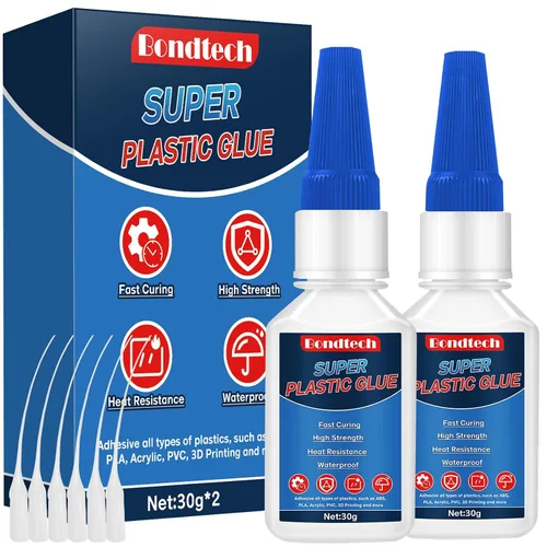 Miniatura 8 de Pegamento de plástico de 1.06 oz, súper pegamento para plástico, adhesivo transparente fuerte para miniaturas, modelo, PLA, impresión 3D, acrílico