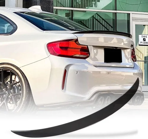 Alerón trasero del maletero para BMW Serie 2 F22 F87 M2 Coupé 2014-2020 220i 228i 230i M235i M240i Negro Brillante Tapa trasera del maletero