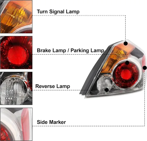 Miniatura 3 de Conjunto de luces traseras para Nissan Altima 2007-2012 de 4 puertas Sedan 2007 2008 2009 2010 2011 2012 Nissan Altima lado del conductor