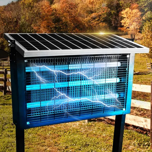 Miniatura 10 de Potente exterminador solar de insectos para exteriores para 2000 pies cuadrados con cable de extensión de 13 pies, exterminador de mosquitos