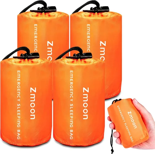 Miniatura 11 de Zmoon - Bolsa de dormir de emergencia, bolsa de supervivencia, impermeable y térmica portátil, sacos de vivac, bolsas de bivy, bolsa de dormir