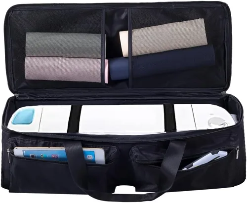Miniatura 4 de Bolsa de transporte compatible con Cricut Explore Air y Maker, bolsa impermeable compatible con Cricut Explore Air y suministros (negro, 1 bolsa)