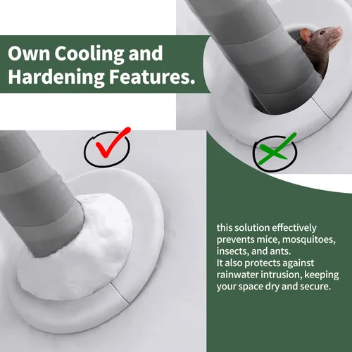 Miniatura 7 de Masilla selladora impermeable, paquete de 8 masillas de sellado blanco, arcilla de sellado de reparación de conductos impermeable, barro