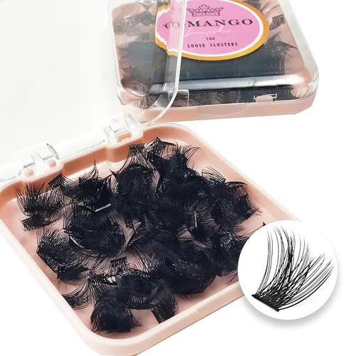 Miniatura 9 de Extensiones de pestañas en racimo de pestañas DIY Curl C/D Comango Mega Volumen, Pestañas Individuales Extensiones de Pestañas Extensiones