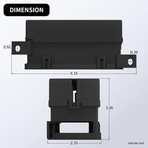 Miniatura 2 de RVBOATPAT Caja de relé de fusibles de 12 V con 6 relés y fusibles de cuchilla ATC/ATO de 11 vías, caja de fusibles y relés precableada de 12 V, 6