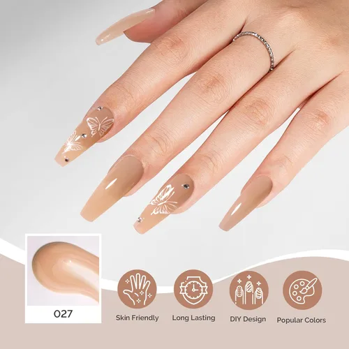 Miniatura 4 de MelodySusie Gel de Extensión de Uñas Poly 60g, Libre de Hema, Secar con UV, Cura con Lámpara, Engrosador, Diseño Artístico, Manicura, Regalo
