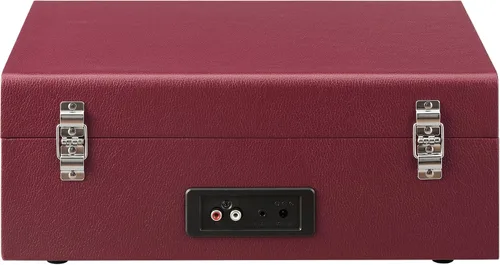 Miniatura 10 de Crosley CR8017B-BU Voyager - Tocadiscos portátil clásico de vinilo con Bluetooth de entrada/salida y altavoces integrados, color burdeos Borgoña