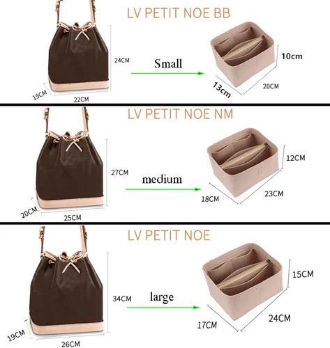 Miniatura 2 de Organizador de monedero para LV NOE bolsa interior NOE BB bolsa de cubo Petit NOE NM bolsa de almacenamiento pequeña cremallera insert3053khaki-M