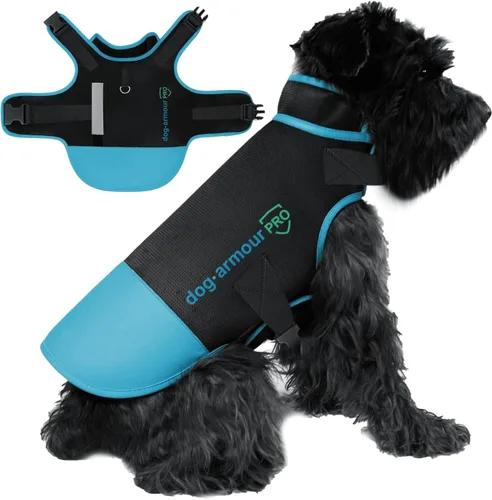 Miniatura 10 de Chaleco de protección para perros contra ataques, chaleco antimordeduras y antipenetración para coyotes, perros agresivos y aves de presa, Amarillo