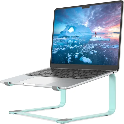 Miniatura 12 de SOUNDANCE Soporte de computadora portátil para escritorio, elevador ergonómico de metal para portátiles de 12 a 17.3 pulgadas, soporte de escritorio
