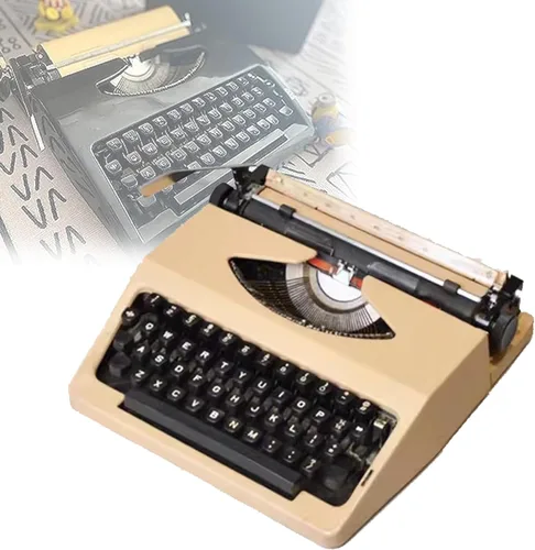 Máquina de escribir manual, estilo retro tradicional para escritores, máquina de escribir mecánica antigua para notas, letras o escritura creativa,