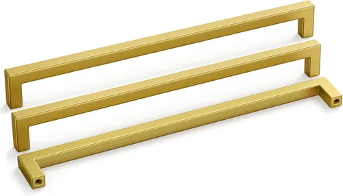 Miniatura 30 de Goldenwarm 1 paquete de manija cuadrada negra para cajones de gabinete de barra, de acero inoxidable, herrajes modernos para gabinetes de cocina