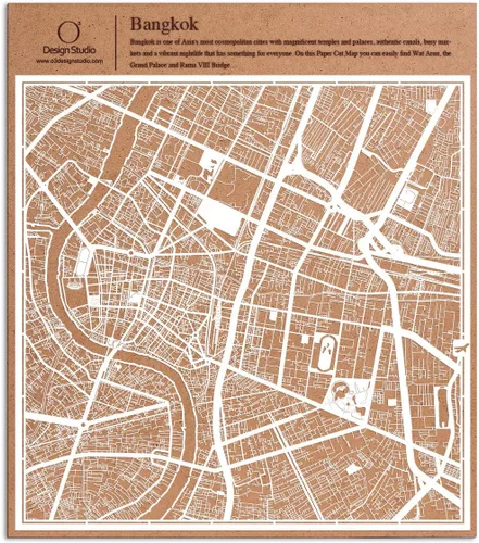Miniatura 89 de O3 Design Studio Aberdeen - Mapa de papel cortado en papel blanco de 12 x 12 pulgadas