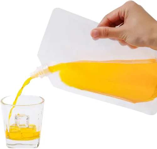 Miniatura 4 de OHMAXHO Bolsas de alcohol para licor, bolsas de bebidas reutilizables para adultos, frascos de alcohol, bolsas de licor de plástico ocultables