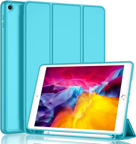 Miniatura 22 de iMieet - Funda para iPad de 9ª generación 2021/iPad de 8ª generación 2020 de 10.2 pulgadas con soporte para lápices, funda para iPad de 7ª
