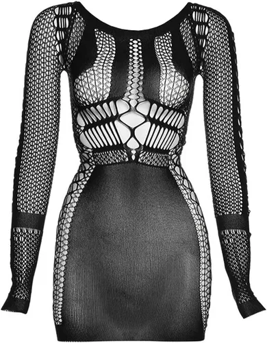 Miniatura 2 de Buitifo Vestido de lencería sexy para mujer de una pieza babydoll de red