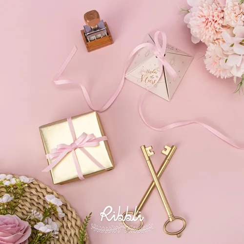 Miniatura 2 de Ribbli Cinta de grogrén rosa perla, 1/4 pulgadas x 50 yardas, uso para lazos de bricolaje, accesorios para el cabello, envoltura de regalos