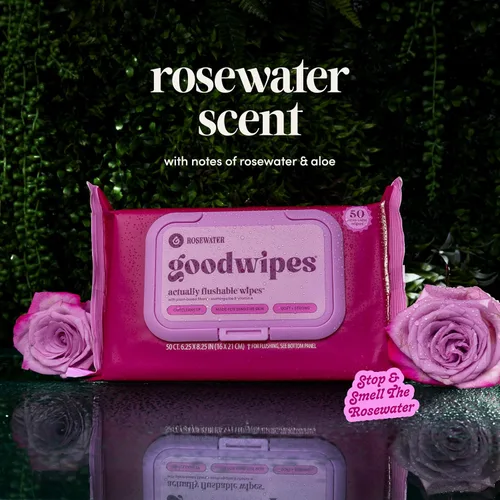 Miniatura 9 de Goodwipes Toallitas desechables para trasero - Vitamina E y aloe - Seguras para alcantarillado y fosa séptica - Toallitas húmedas extra grandes