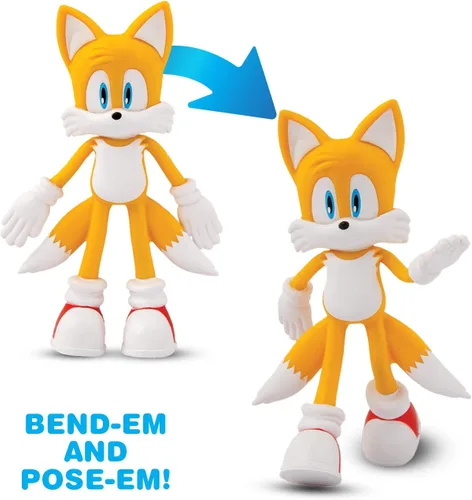 Miniatura 3 de TCG Toys Bend-EMS - Sonic The Hedgehog - ¡Las figuras de acción originales flexibles y posicionables de los años 90 están de vuelta! Excelentes