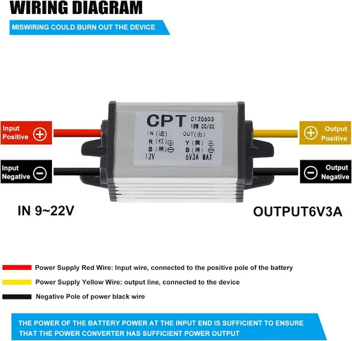 Miniatura 3 de Convertidor Buck de 12 V a 9 V 2 A, convertidor de potencia para automóvil, regulador de voltaje reductor de corriente CC, módulo de fuente