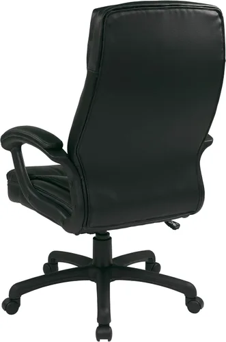 Miniatura 6 de Office Star EC Series - Silla de oficina ajustable de cuero regenerado ejecutivo con respaldo alto y asiento de contorno acolchado grueso y control