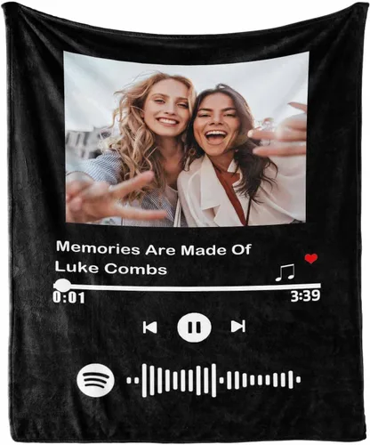 Miniatura 8 de Manta de collage de fotos personalizada con mensaje de amor y nombres, manta suave para niñas y hermanas, sofá cama, 30 x 40 pulgadas