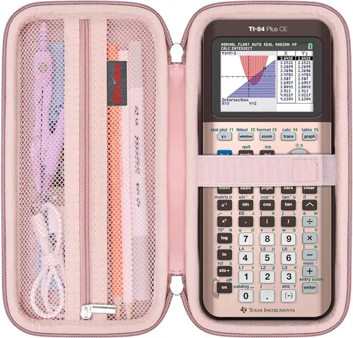 Miniatura 9 de Elonbo Funda de transporte para calculadora gráfica a color Texas Instruments TI-84 Plus CE/TI-84 Plus/TI-83 Plus/TI-83 Plus CE, bolsillo de malla