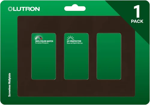 Miniatura 10 de Lutron Claro CW-3-SS - Placa de pared para interruptor de luz de acero inoxidable, 3 segmentos, sin tornillos, para interruptores de luz