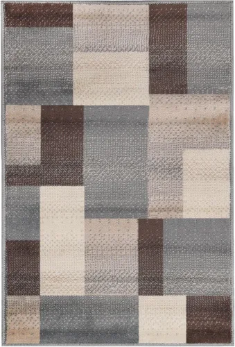 Miniatura 3 de Superior alfombra de área de la colección diseñador Clifton, 8 mm de altura de apilado, con respaldo de yute, diseño geométrico contemporáneo, Beige