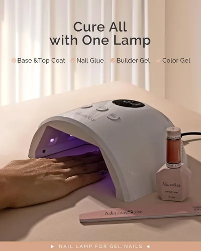 Miniatura 2 de MelodySusie Lámpara de Uñas LED UV Compacta Avanzada, Secadora de Uñas P-Plus30F con 3 Temporizadores y Sensor Inteligente que Cura Todos los Geles
