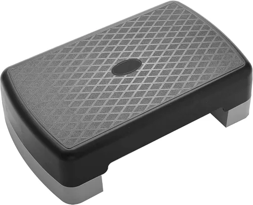 Fitvids Aerobic Step Platform Trainer with Adjustable 2-Level Risers, 400 Pound Weight Capacity – Non-Slip Exercise Stepper for Cardio, Strength,