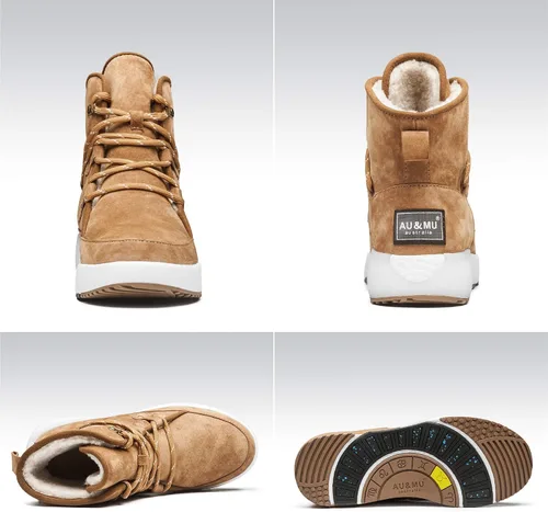 Miniatura 3 de AUMU Taurus - Botas de nieve de invierno con hebilla metálica y ojales de latón, Latón