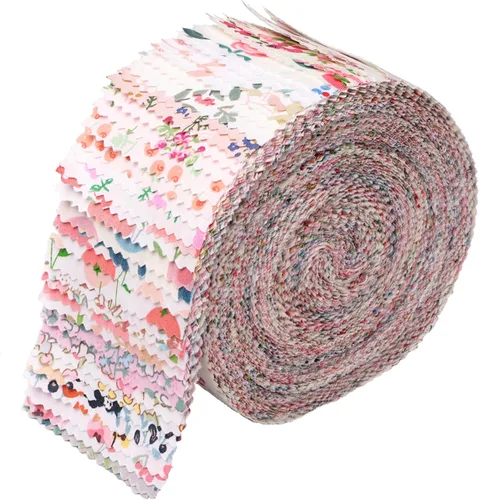 Miniatura 10 de Nodsaw Jelly Roll - Tiras de tela para acolchar, hacer manualidades y coser, 42 tiras de 2.5 x 44 pulgadas, rollos de tela de algodón suave clásico