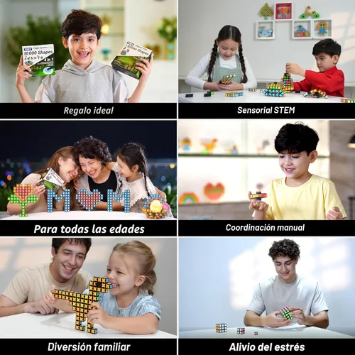 Miniatura 8 de TOSY Cubo magnético 2x2 – 8 bloques, juguete 2 en 1: cubo de rompecabezas de 2 x 2 x 2 y cubo infinito personalizable, regalos de cesta de Pascua
