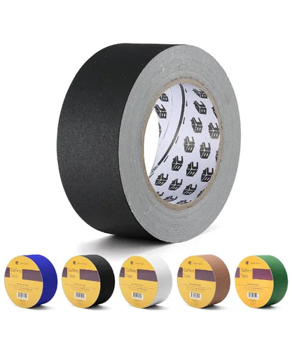 Miniatura 8 de Bates Cinta de Gaffing de 2 pulgadas x 23 yardas, paquete de 2 unidades - Negro, Cinta Multiusos para Suelo y Cable