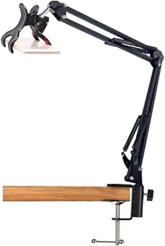 Soporte de soporte de teléfono con brazo articulado de 33 pulgadas para hornear, manualidades, videos de demostración / transmisión en vivo