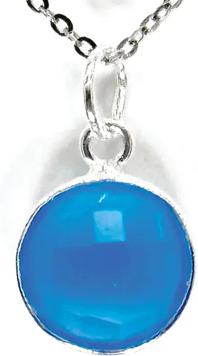 Miniatura 12 de Collar con colgante redondo, piedras preciosas naturales, labradorita, piedra lunar arcoíris, cristal, cuarzo rosa, amatista, citrino, plata de ley