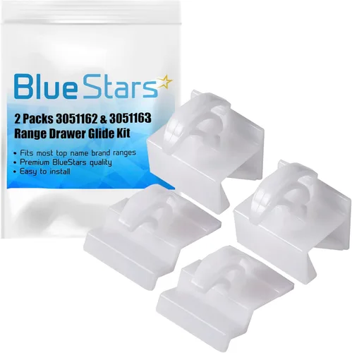 BlueStars 2 paquetes de 3051162 y 3051163 para cajones delanteros y traseros, compatible con rangos Electrolux y Frigidaire, reemplaza a AP2121517