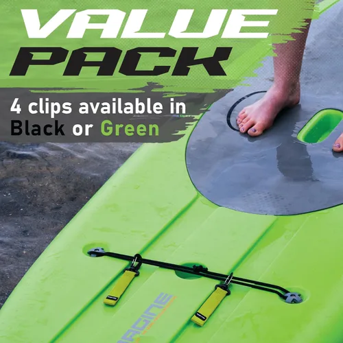 Miniatura 7 de Gradient Fitness Clip de remo SUP (paquete de 4), soporte para tabla de remo de sup, clip de paleta de kayak, soporte para remo Negro