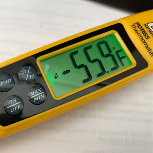 Miniatura 2 de UEi PDT655 - Termómetro de bolsillo plegable de temperatura diferencial, termómetro digital HVAC con pantalla retroiluminada y montaje magnético