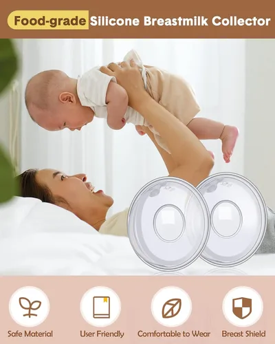Miniatura 7 de Lictin Colector de leche para leche materna, conchas de pecho y receptor de leche para alivio de la lactancia materna (2 en 1), protege los pezones