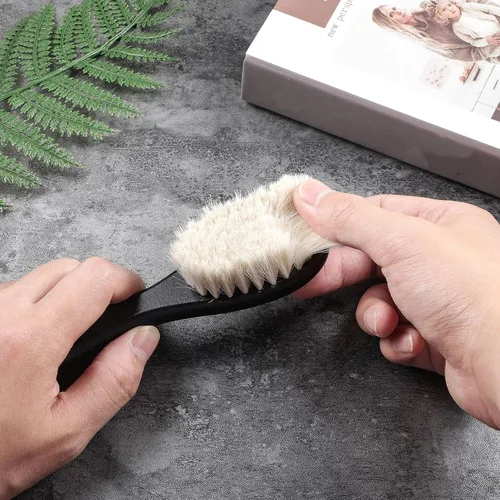 Miniatura 7 de Shappy 2 piezas de cepillo de peluquero para hombre, cepillo de barba para el cuello, herramienta de aseo suave con mango de madera para kits